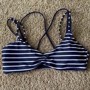 aerie Striped Scoop Bikini Top